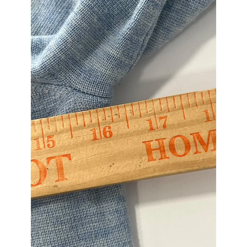 Talbots Pure Merino Wool Cowl Neck Pullover Sweater Womens XS Blue Cozy Knit - Picture 5 of 8